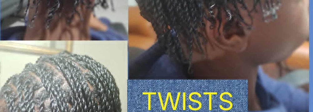 Gel Twists SHORT/Medium Single SHORT/Large Single THICKTwists/Plaits Comb/Re-Twists - dryer added on gel twists T&C apply Book It Need help, call us on 07504225007