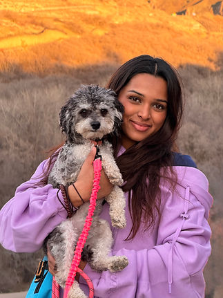 Sahana with dog.jpeg