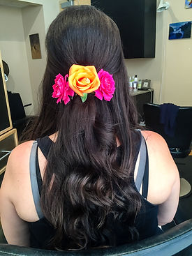 woman showing her hair