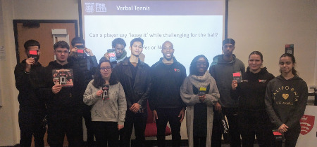 Class Act: Students from the FA Referee course (Photo credit: Middlesex University, 2025)