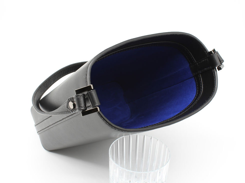 Miniature : Sac Zélie Velours bleu - intérieur