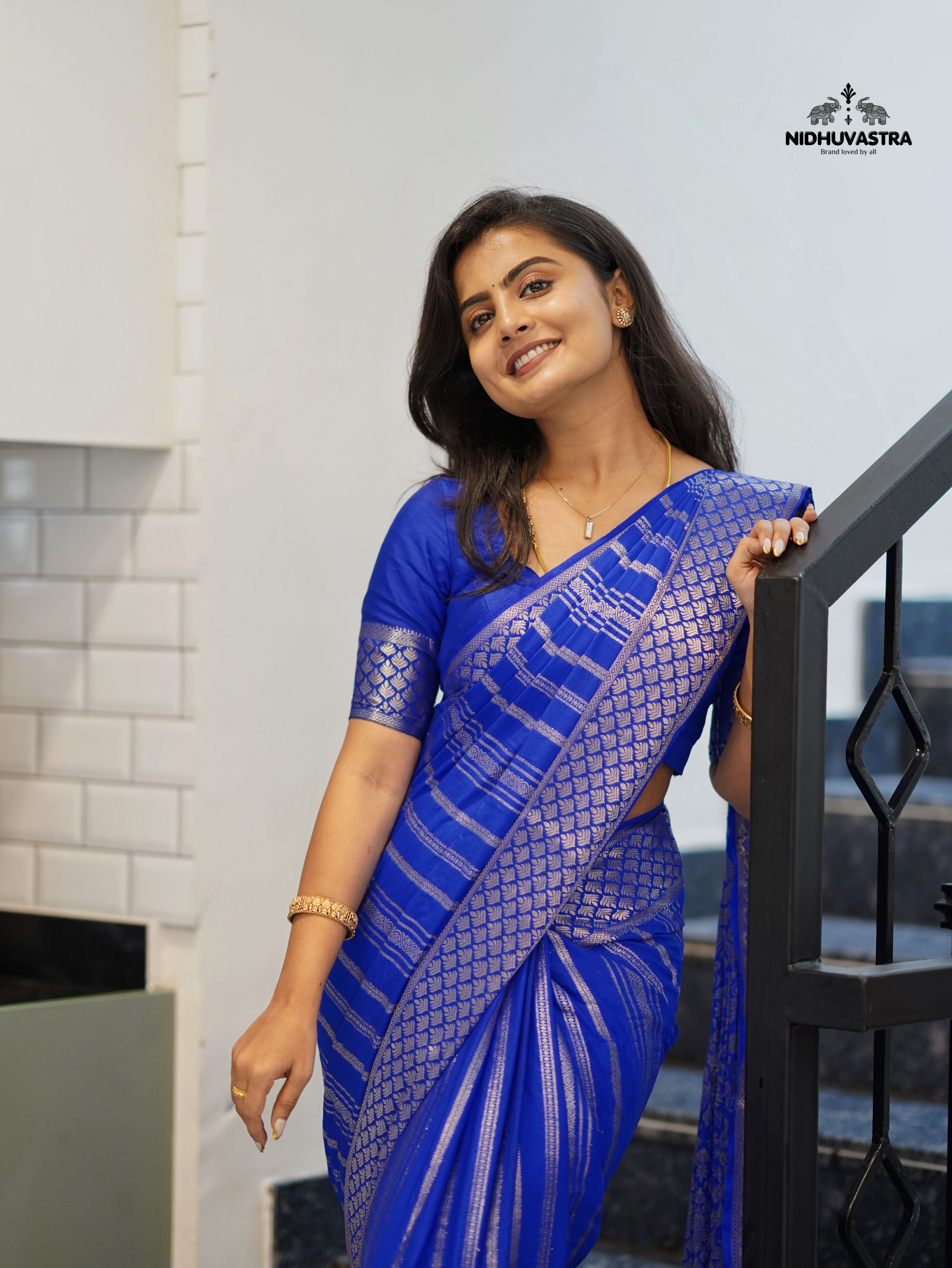 Royal Blue Silk Saree (CODE-048)