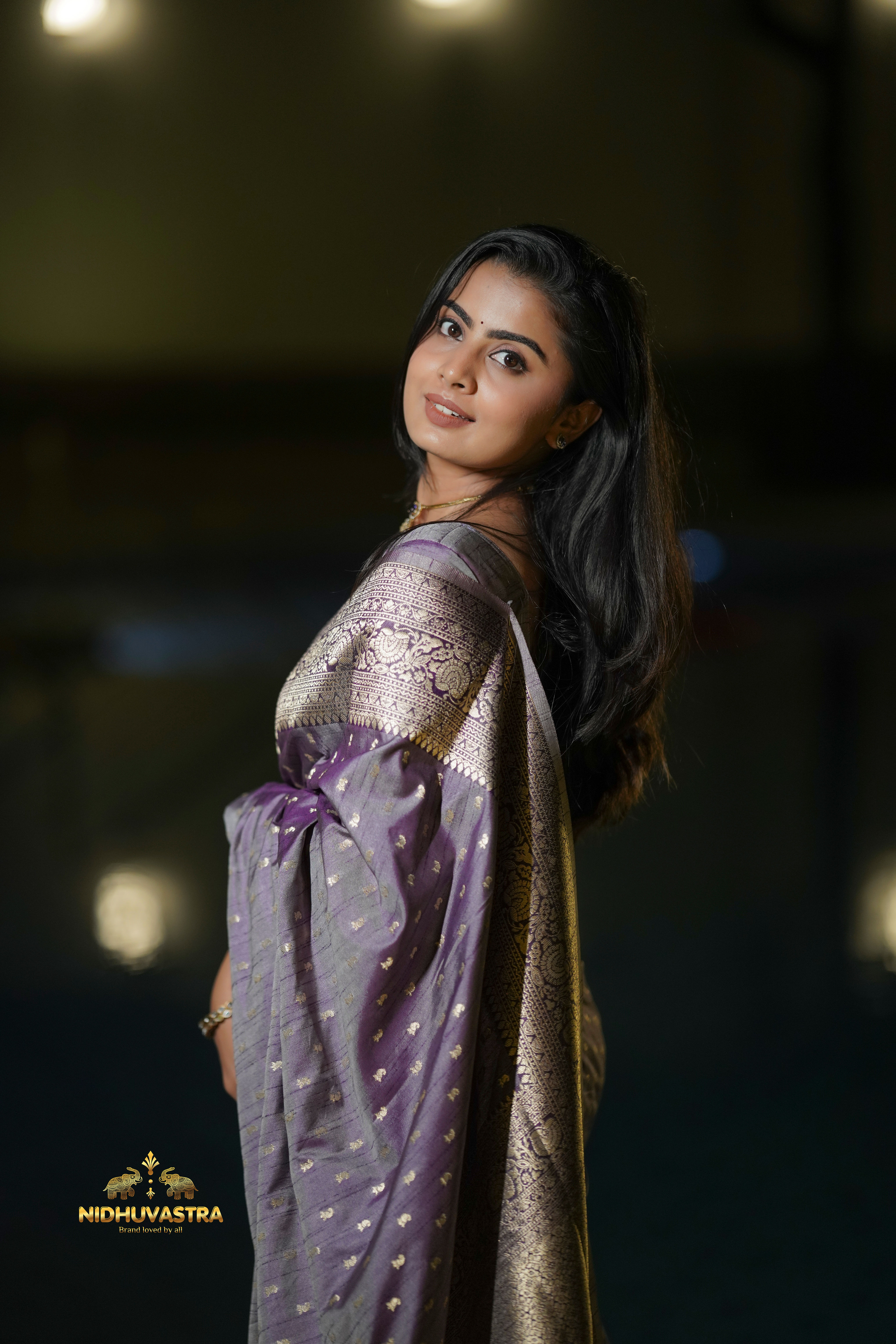 Lavender Premium Banarasi Silk Saree CODE-065