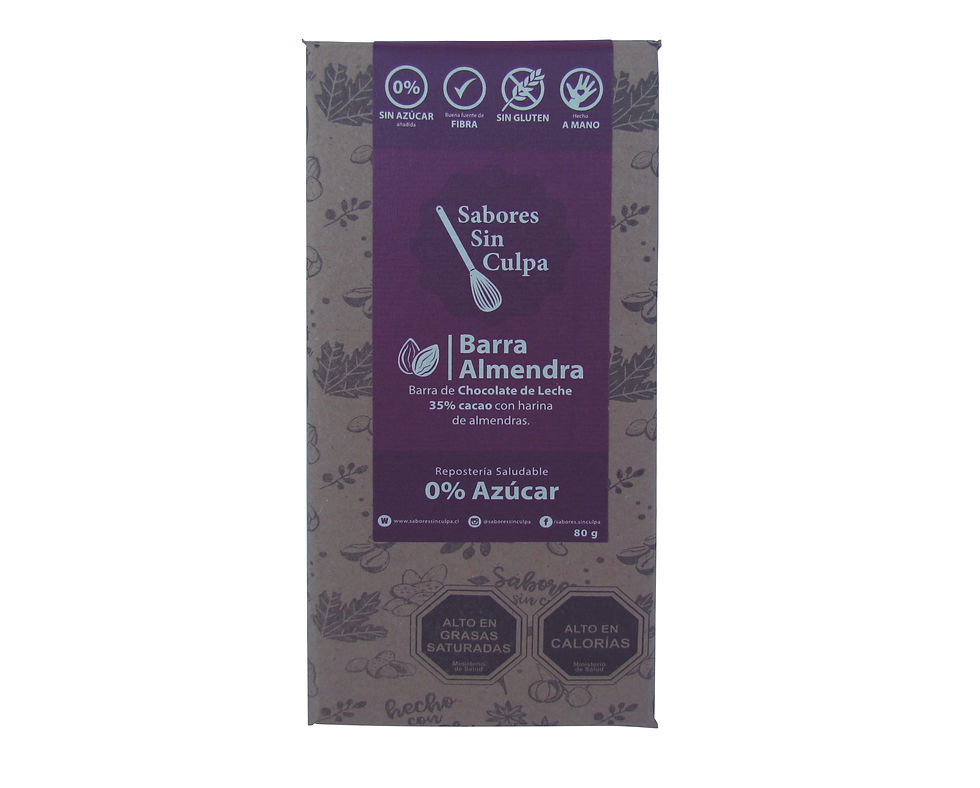 CHOCOLATE SABORES SIN CULPA ALMENDRA BARRA 80 g