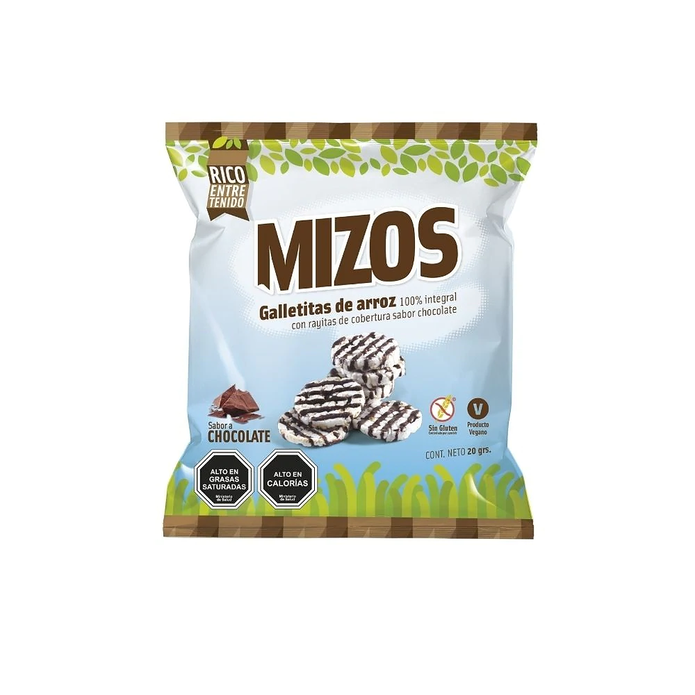 GALLETAS DE ARROZ CHOCOLATE - MIZOS 20 G