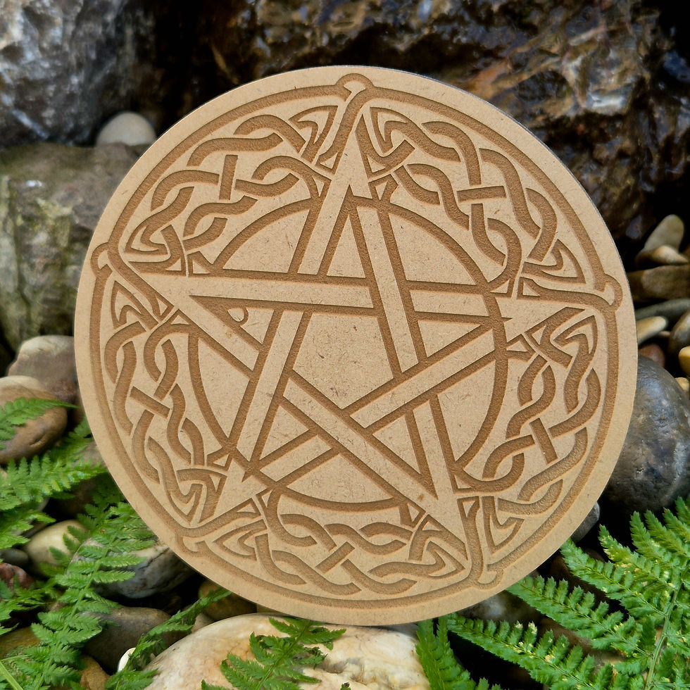 Plaque en Bois - Pentacle