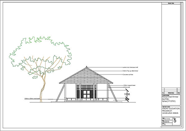 front elevation construction detail-page