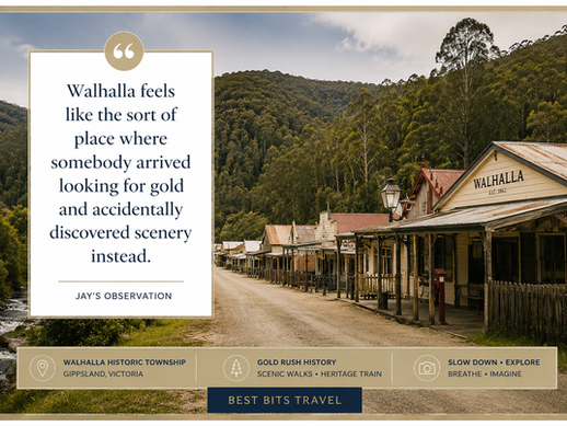 Walhalla heritage gold rush town, Gippsland Victoria scenery is the new 'gold'