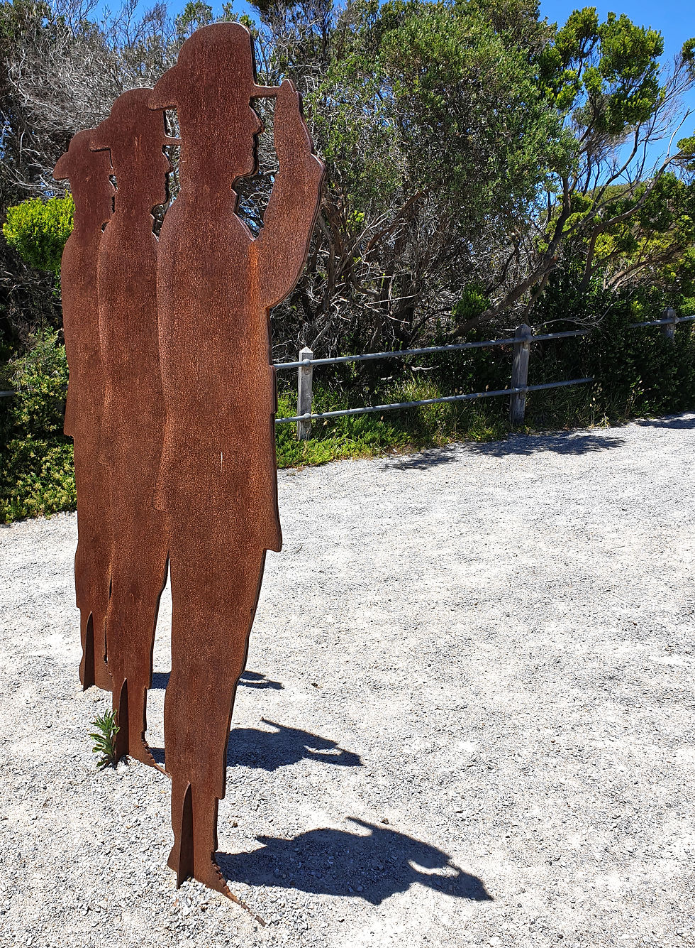 Young soldiers forever on duty, rusting silently at Fort Nepean, Mornington Peninsula
