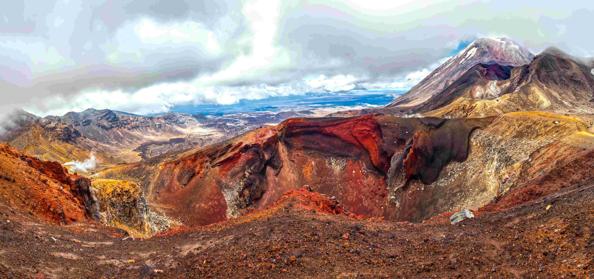 Red Craters on Tongariro Alpine Crossing
