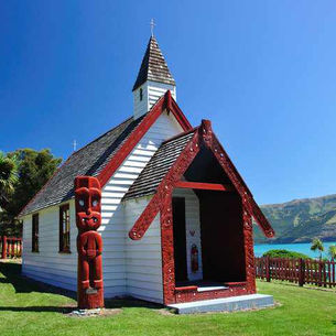 Akaroa Onuku Church, Onuku, near Akaroa, Akaroa Harbour, Banks Peninsula, Canterbury, Little Akaroa