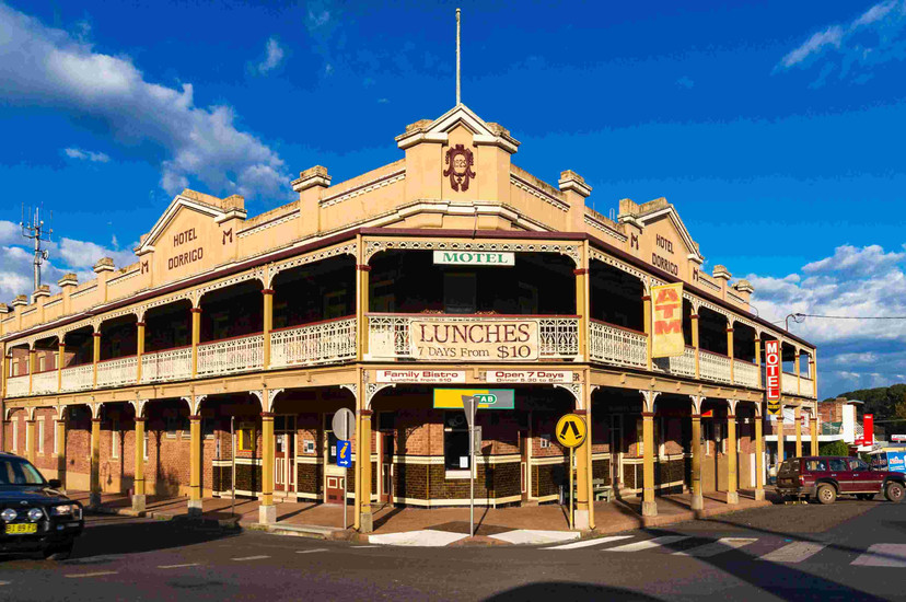 Dorrigo Hotel historic building in old colonial style of terrace houses.jpg