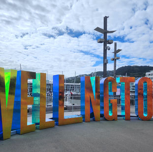 Popular selfie location on the wharf with a letter missing, that's where you step in The Wellington Savvy Swaps Guide