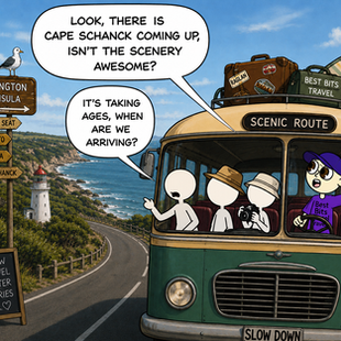 The journey is part of the travel experience