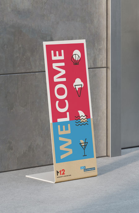 M12 event design welcome sign  