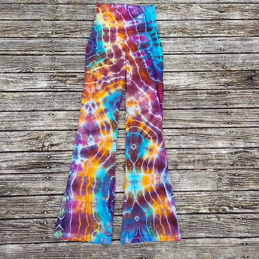 Tie dye bootcut yoga pants discount