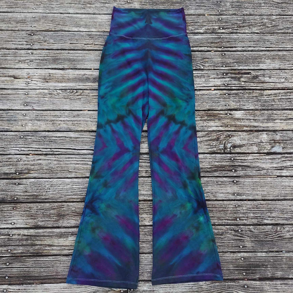 Large - Funky Bootcut Foldover Yoga Pants