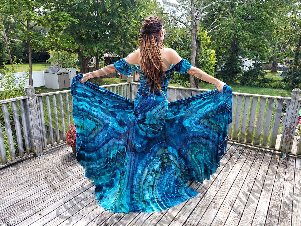 Thumbnail: Custom Tie Dye Wedding/Maternity/Event Dress