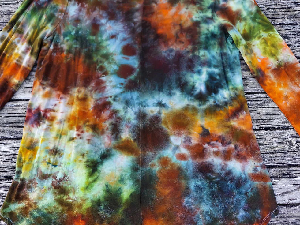 Thumbnail: 1Xl - Long Sleeve Flowy V-Neck High Low - Funky Sunshine