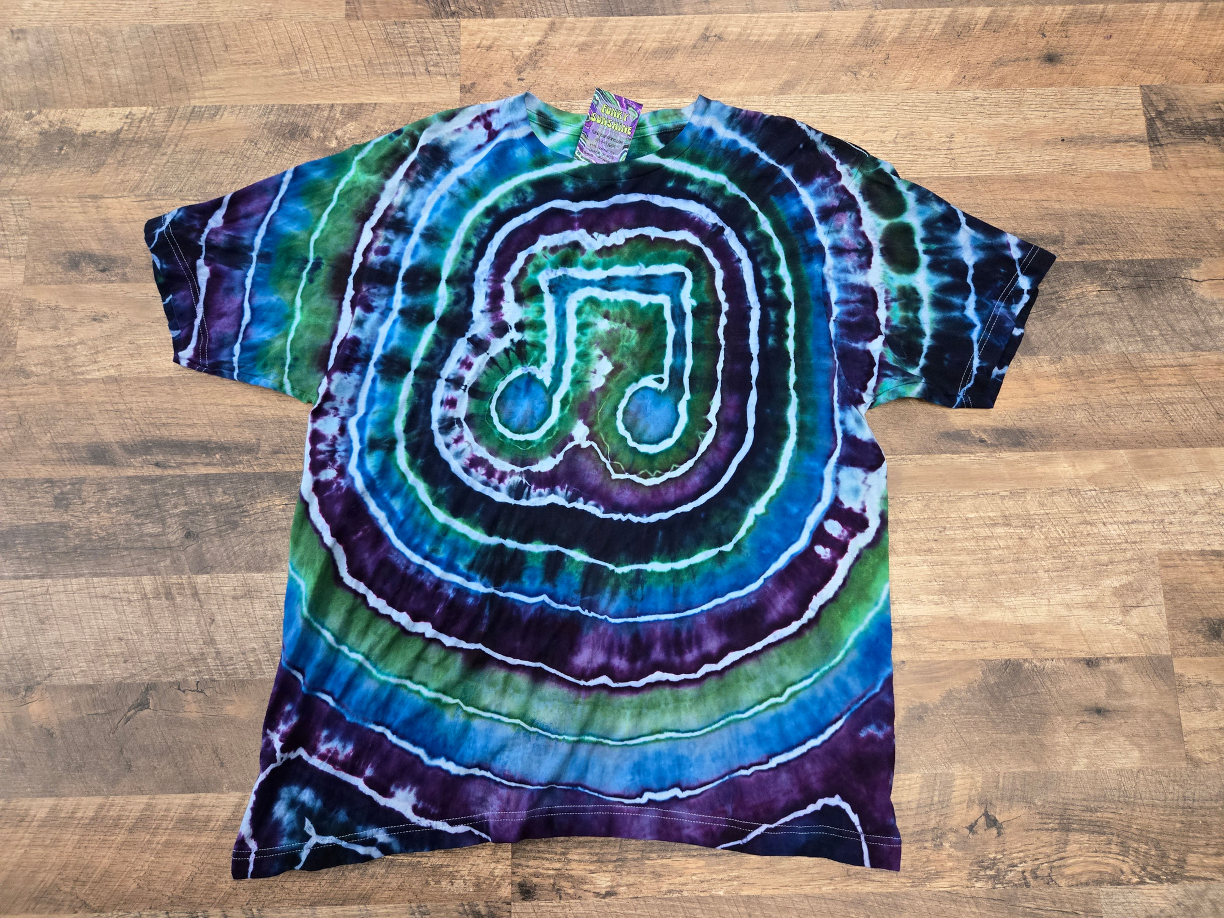Extra Large - Music Note Tie Dye Shirt