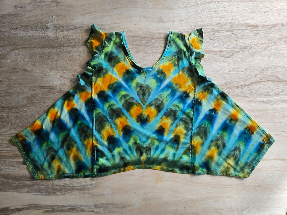 Thumbnail: 2x - Flutter Sleeve Uneven Hem Top