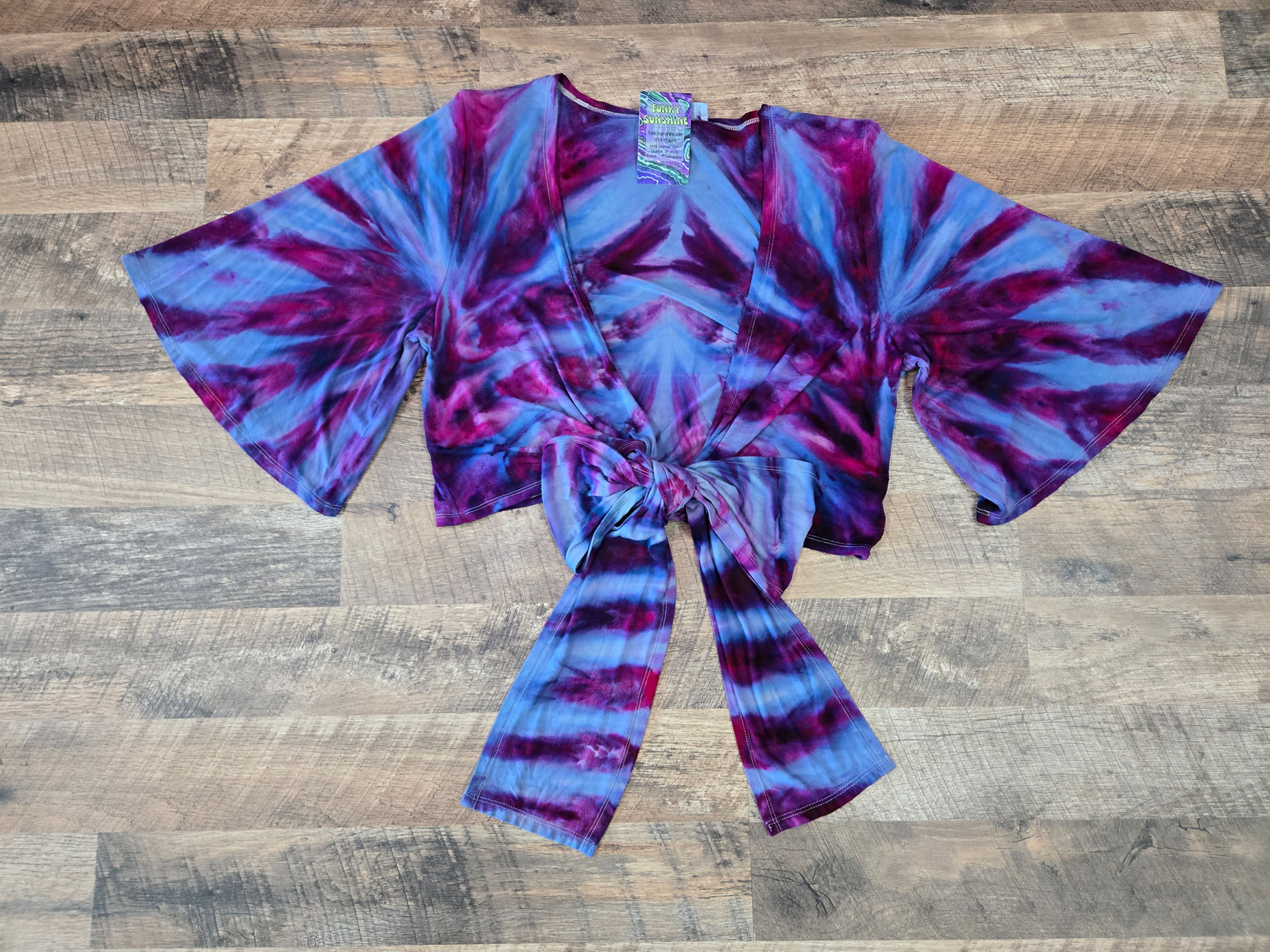 Extra Large - Wrap Cropped Tie Dye
