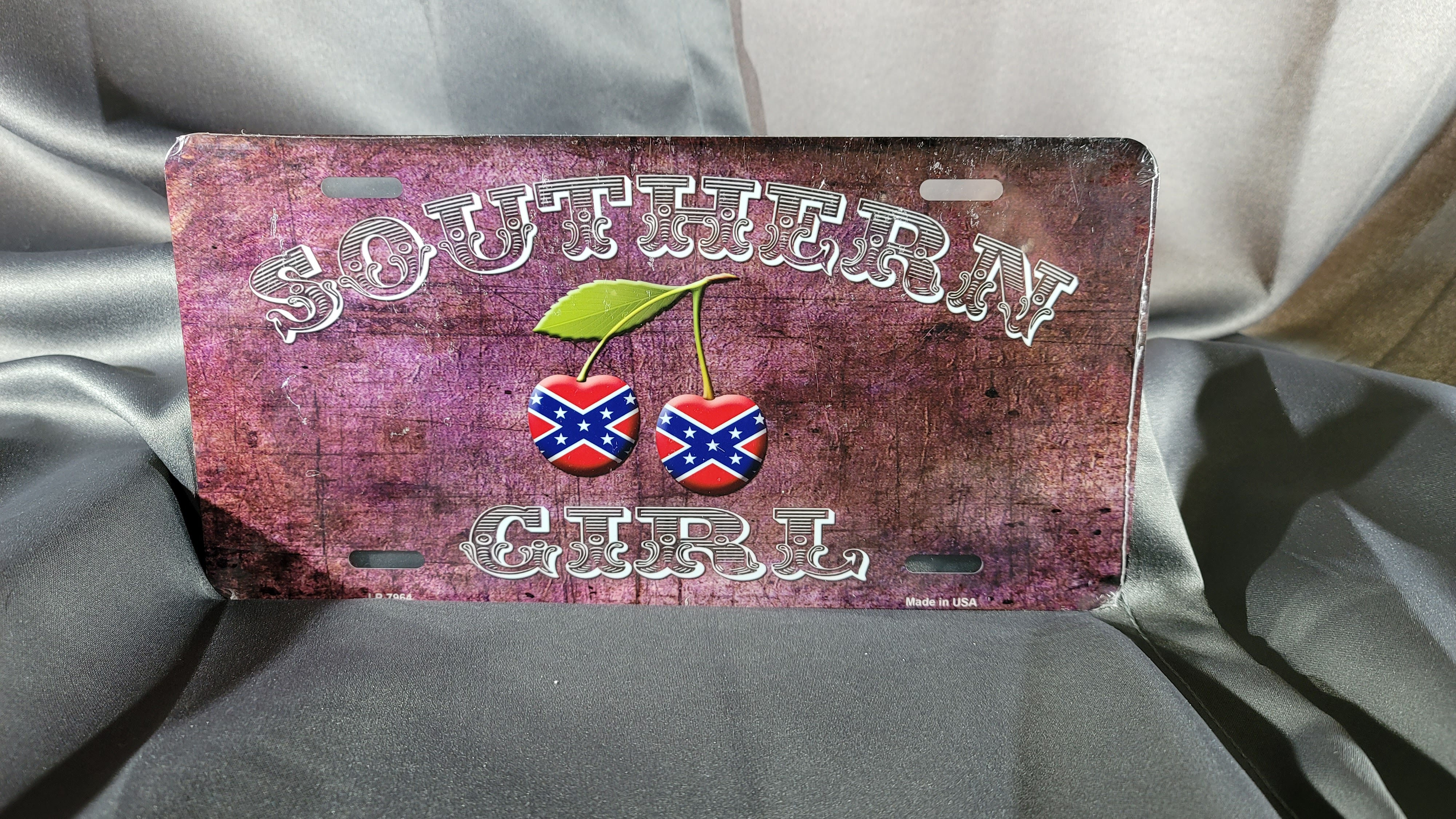 Southern Girl Rebel Cherry license plate