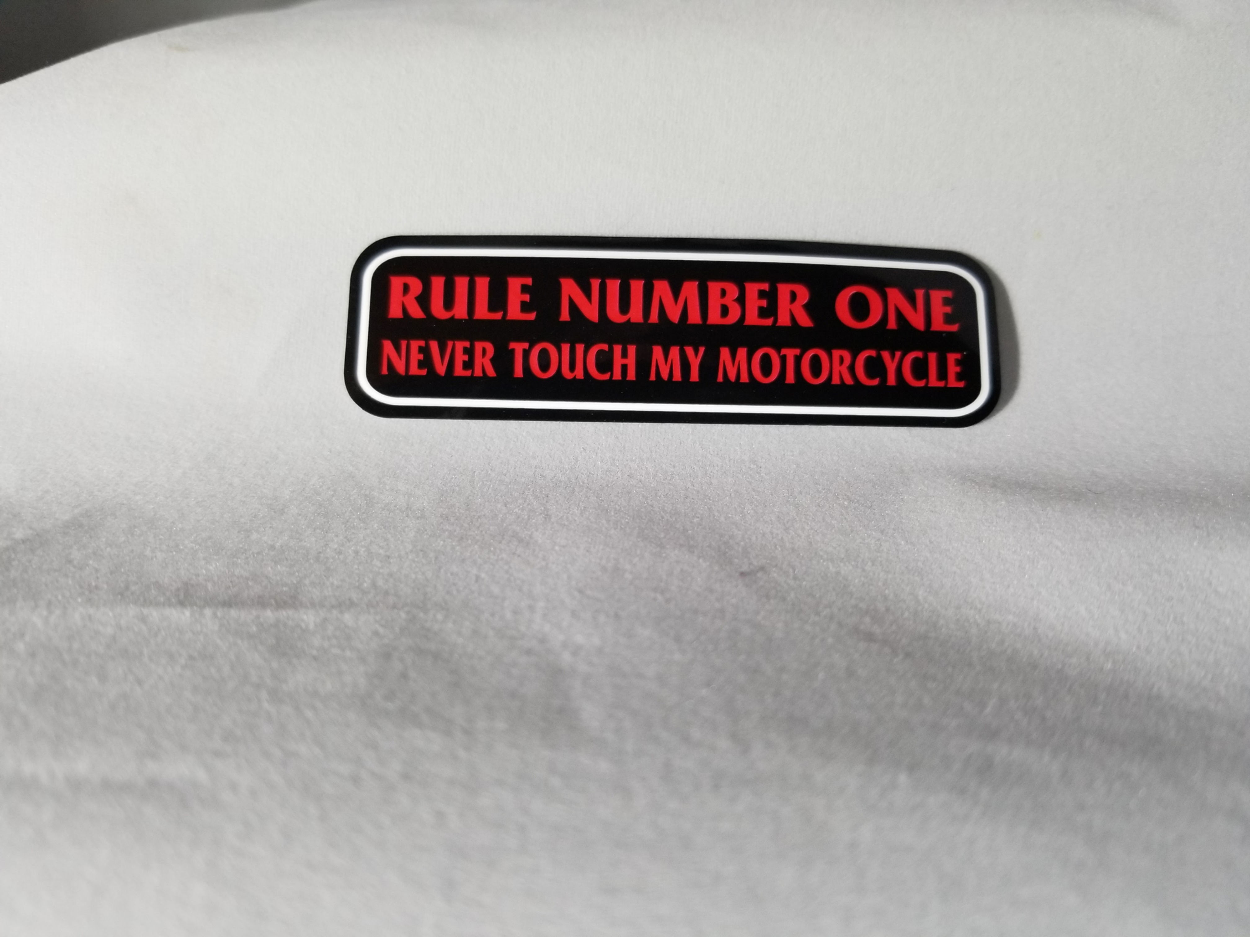 Rule Number One... helmet sticker