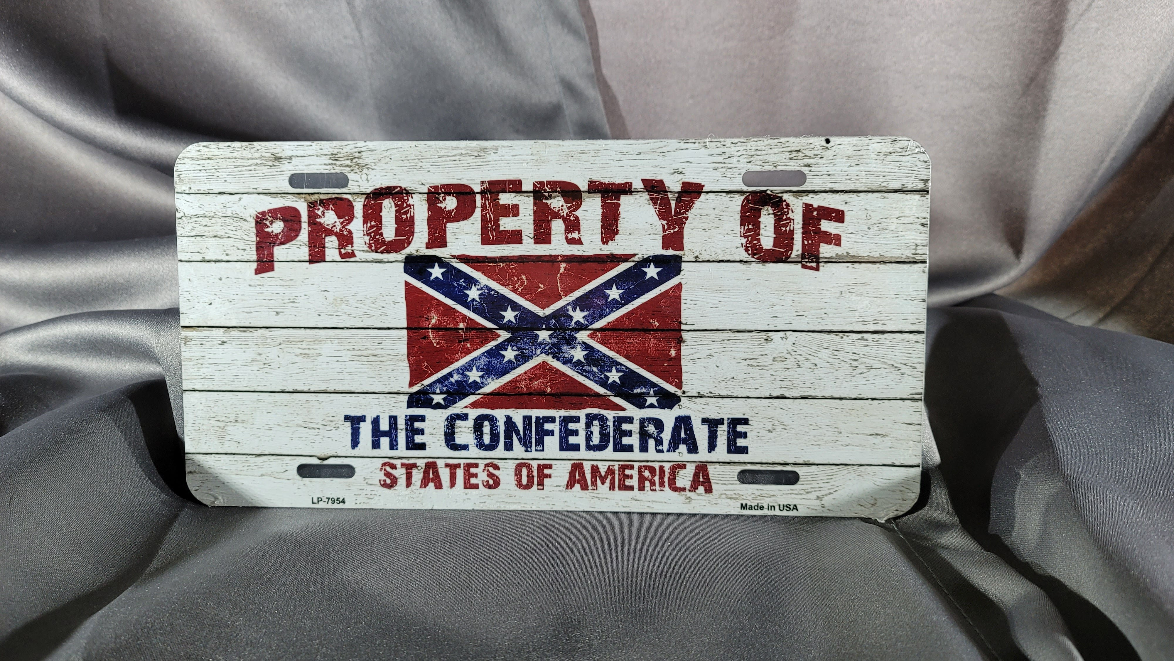 Property of The Confederate States of America license plate