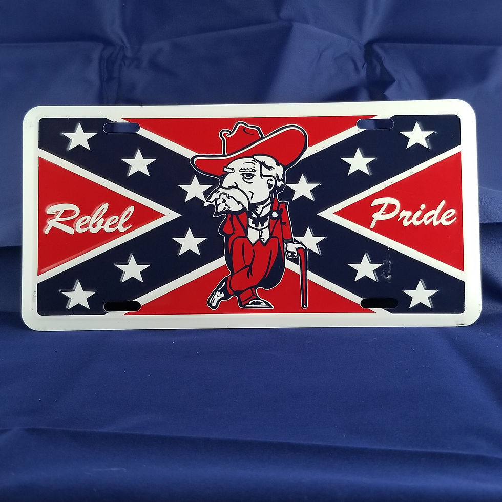 Rebel Pride license plate