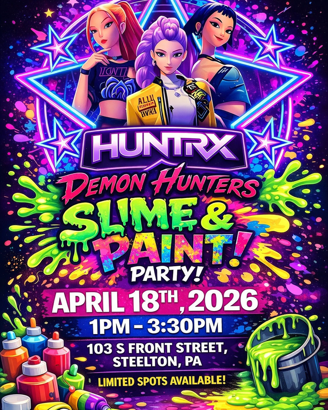 KPOP Demon Hunters Paint& Slime Party