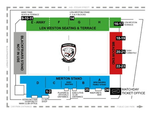 Away Supporter Information - Hereford (A) at Edgar Street – Monday, 6 April 2026
