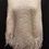 Thumbnail: Knitted Poncho with Fringe Trim - Off-White/Ivory front