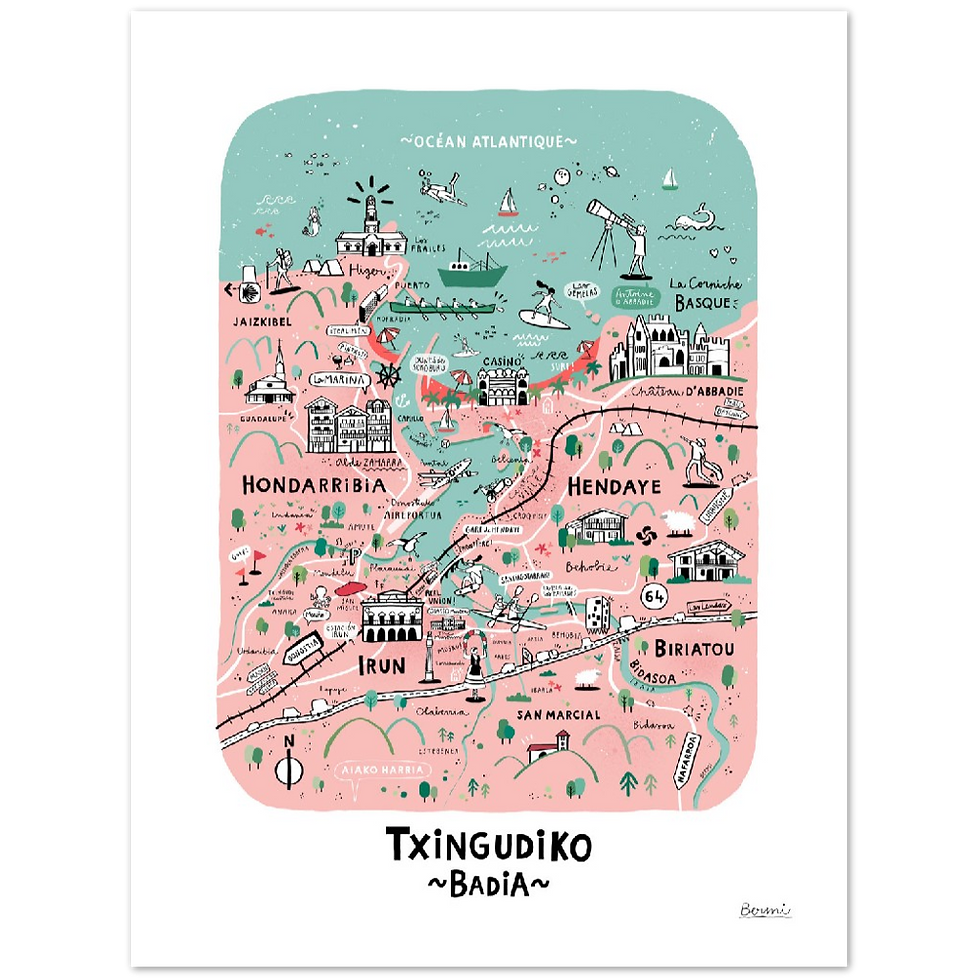 Thumbnail: TXINGUDIKO BADIA - Premium Matte Paper Poster