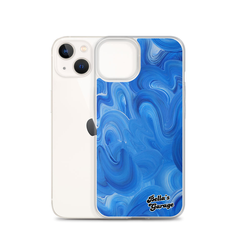 Thumbnail: Blue Wavy Clear Case for iPhone