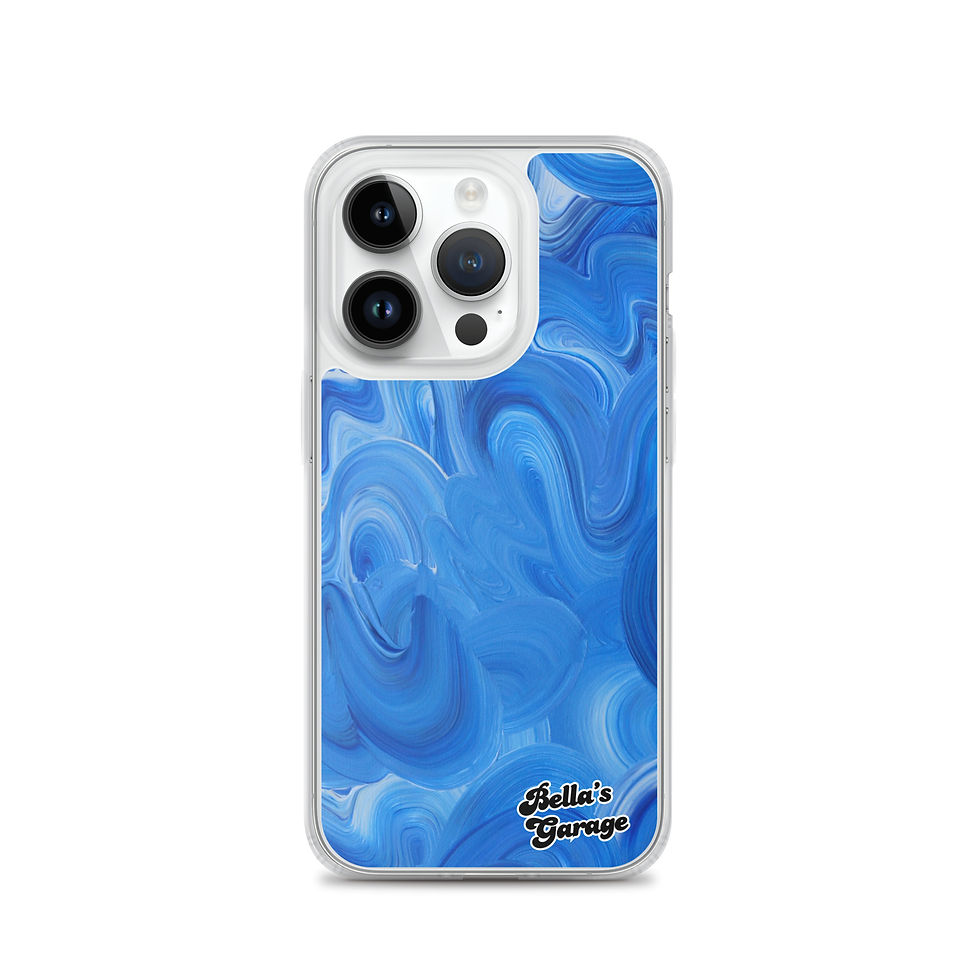 Thumbnail: Blue Wavy Clear Case for iPhone