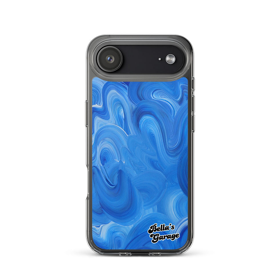 Thumbnail: Blue Wavy Clear Case for iPhone