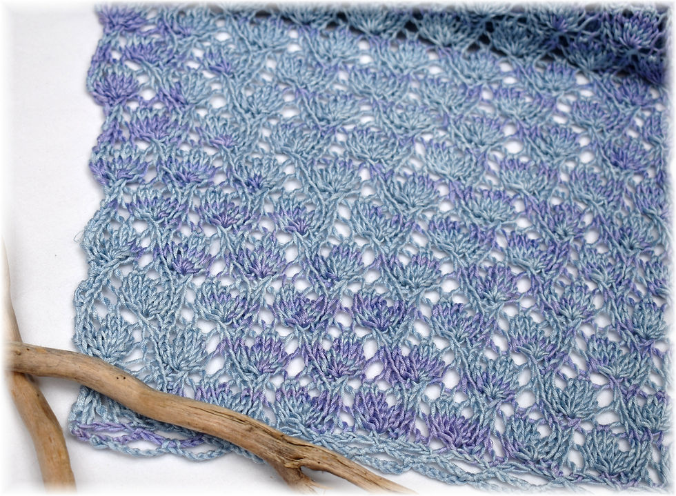 Thumbnail: Lace Scarf "Midsummer Island" - Pure Bamboo