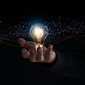 Solution or creative idea for designing a web banner or landing page for an innovative com