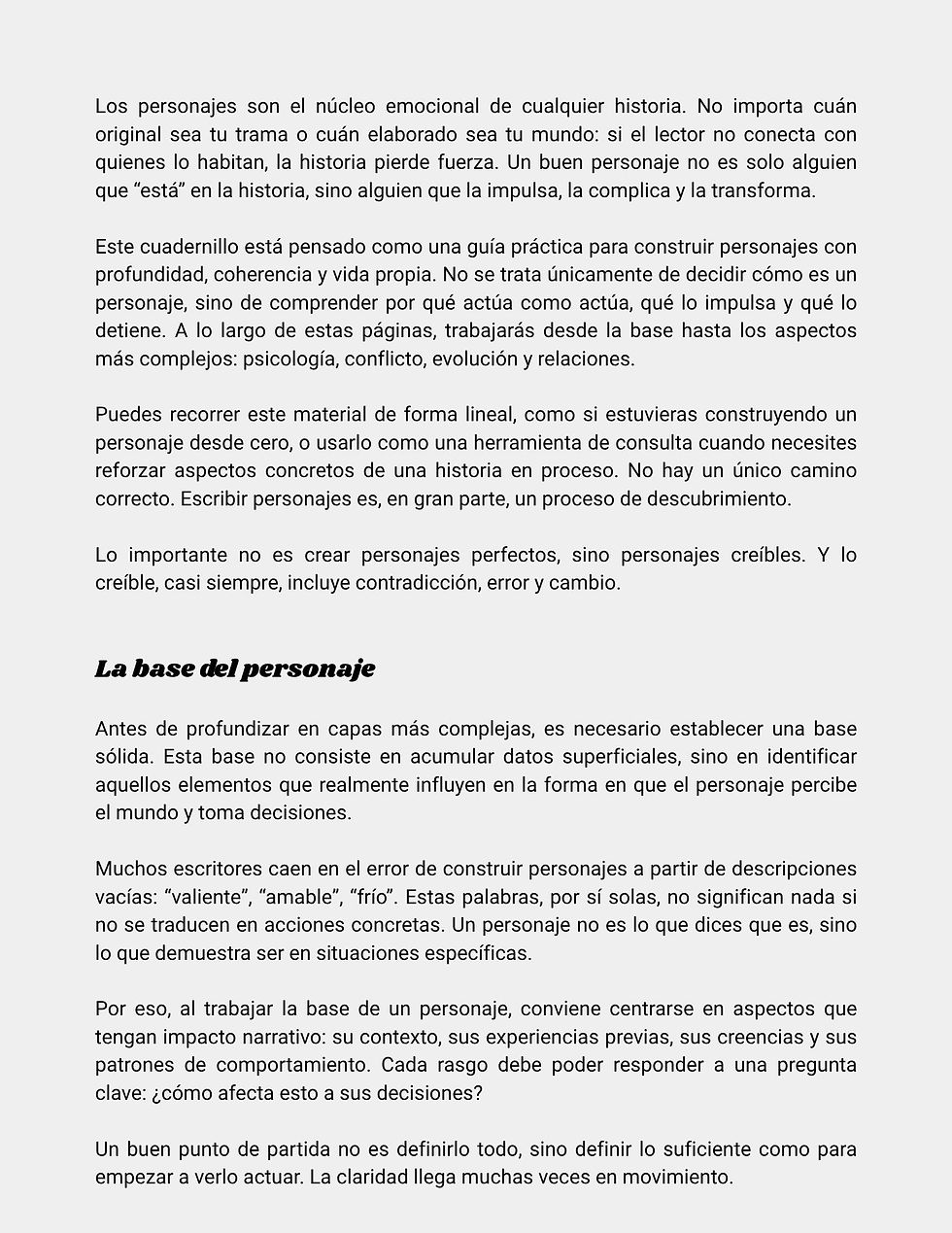 Miniatura: La creación de personajes