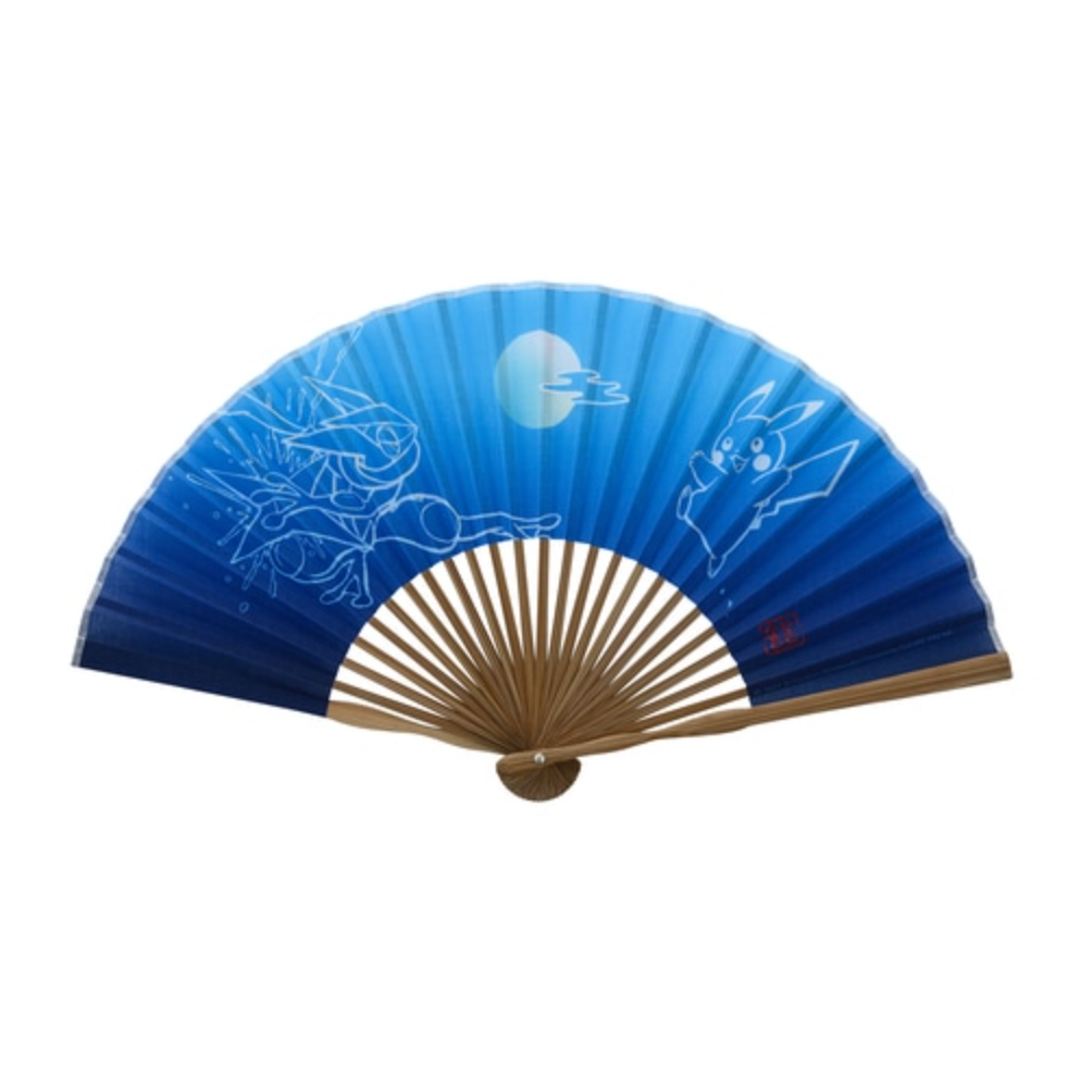 Ninja Shugyo Folding Fan - Greninja and Pikachu