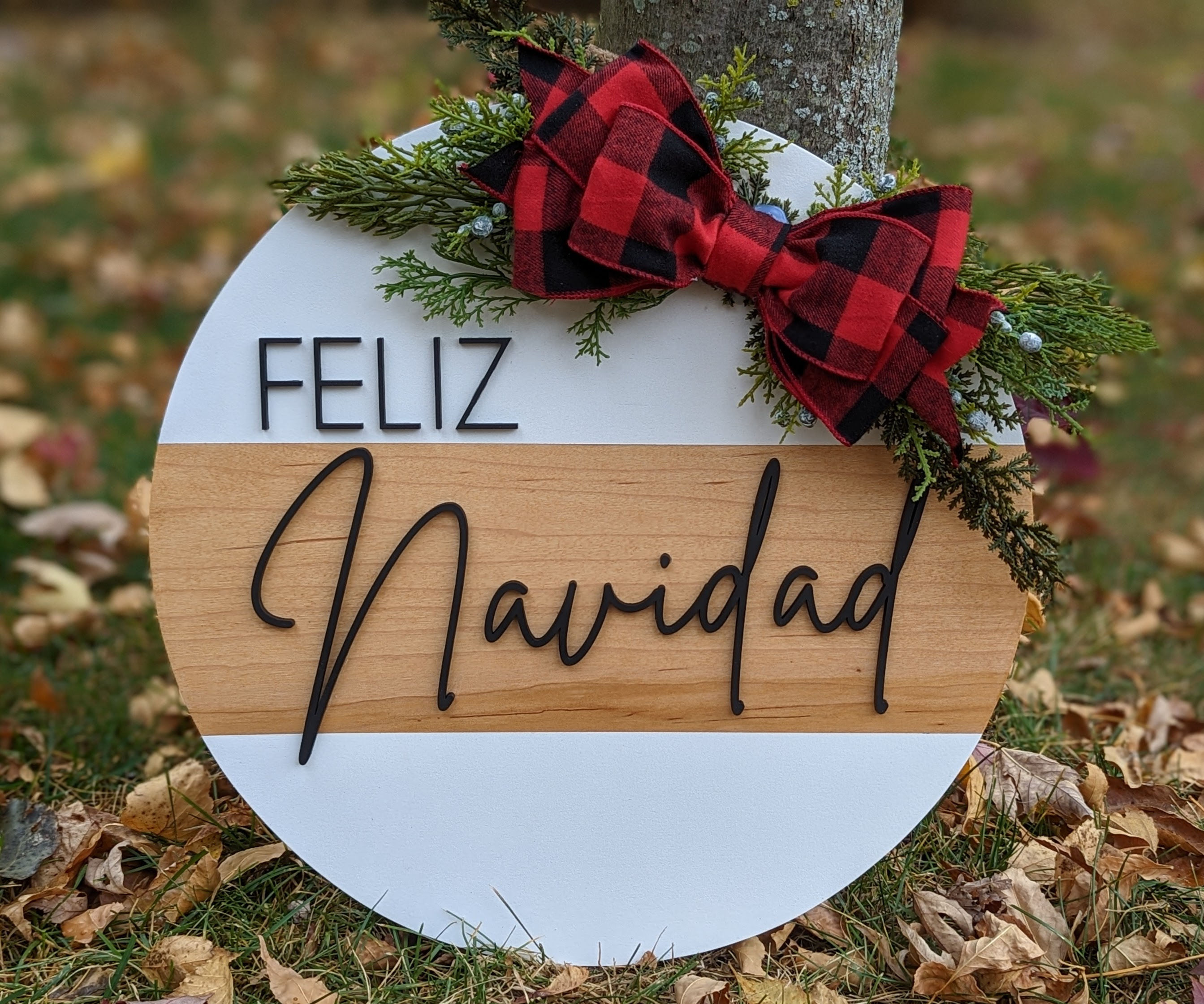 Feliz Navidad 3D Door Hanger