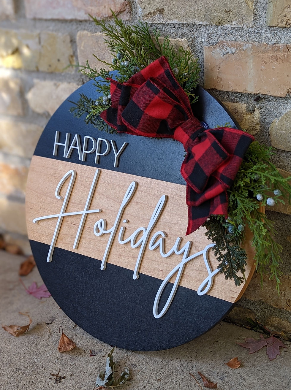 Thumbnail: Happy Holidays 3D Door Hanger
