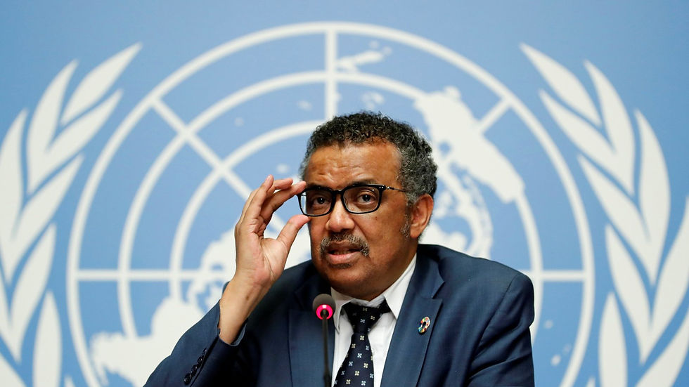 WHO Director-General Tedros during a past event.