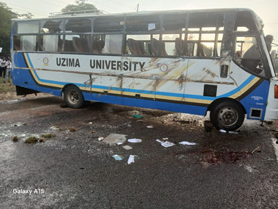  One Dead as Uzima University Bus Overturns on Kisumu-Kakamega Highway