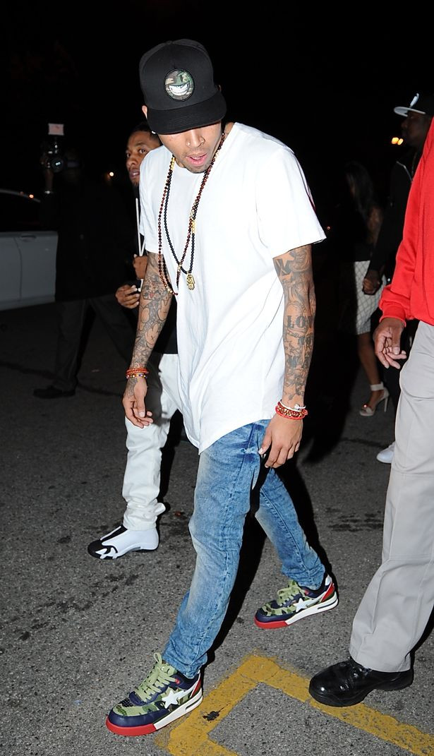 Chris Brown in a White Tee