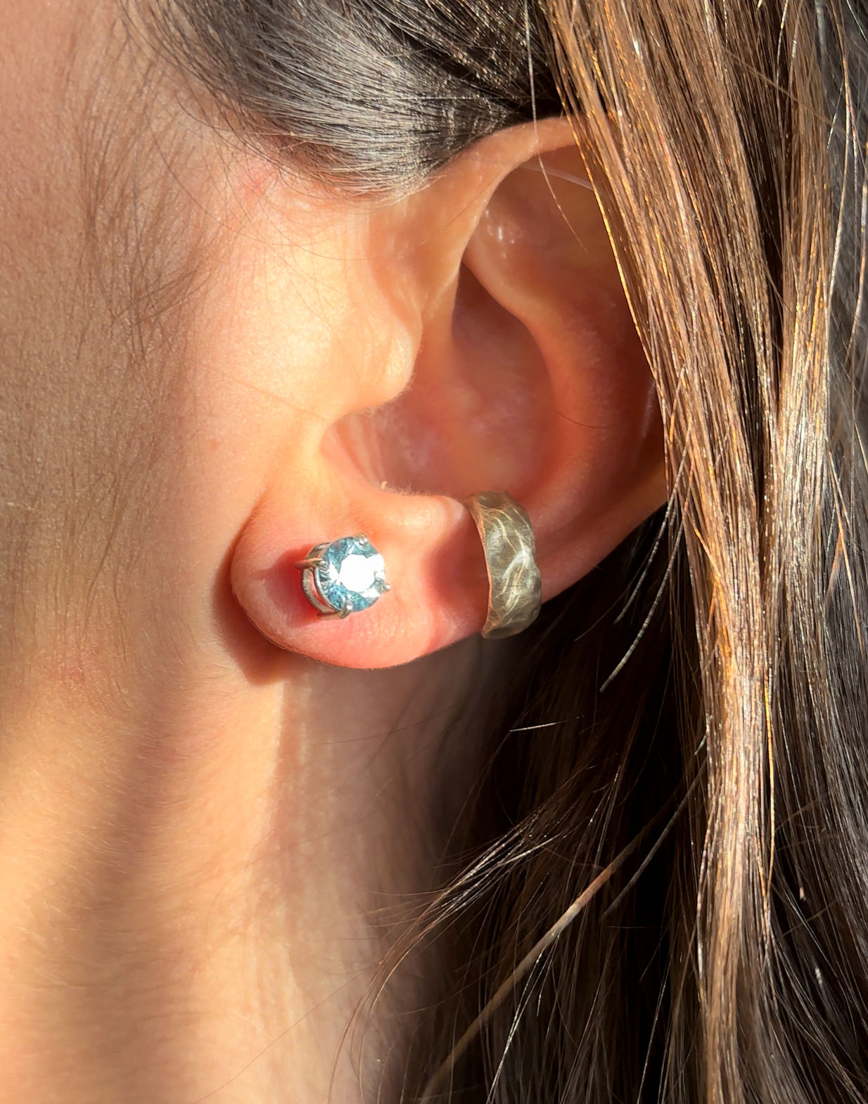 piercing de encaixe meteoro em prata 950