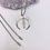 Miniature : pendentif lune argenté quartz rose