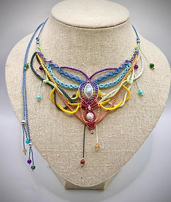 collier micro-macramé créateur artisan d'art