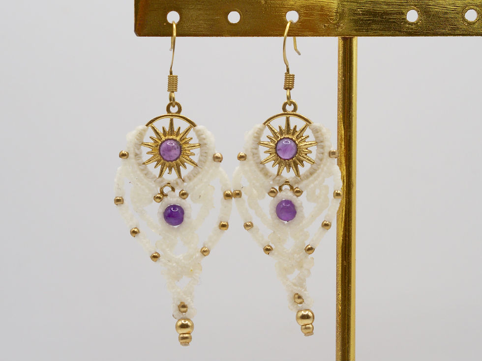 boucles d'oreilles améthyste
